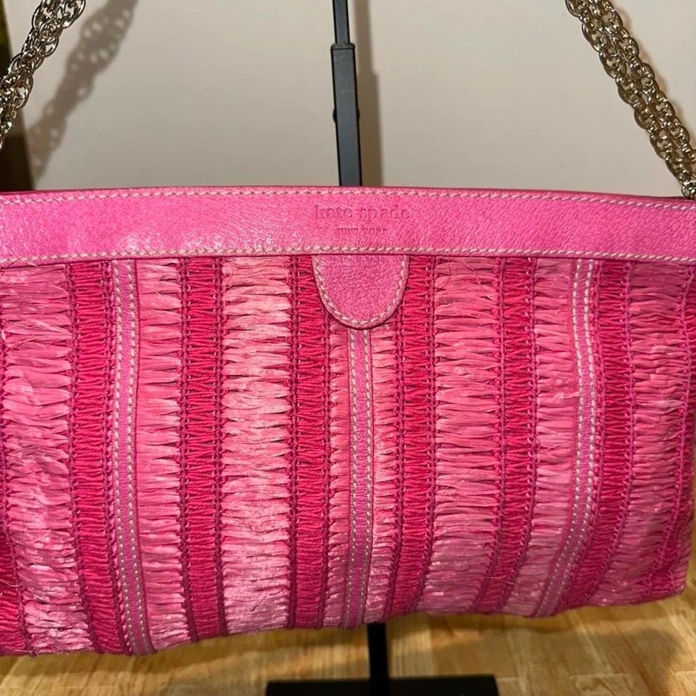 Kate Spade New York Raffia Shoulder Bag in Pink